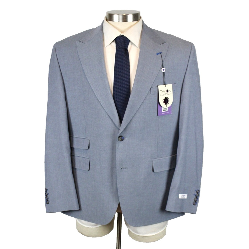 Tayion Suit Jacket 42 S Mens Classic Fit Light Blue Peak Blazer Sport Coat $360